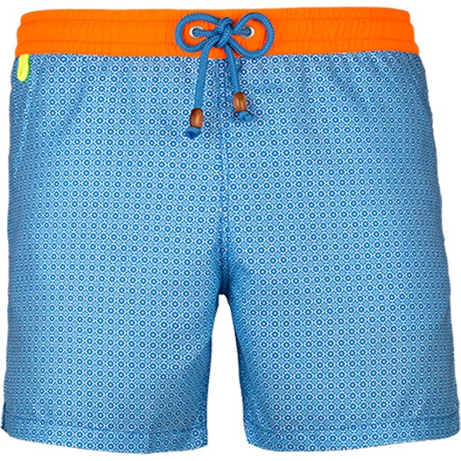 Trawangan Azulejos Swim Trunks, Sky Blue