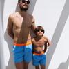 Meno Azulejos Swim Trunks, Blue - Swim Trunks - 2