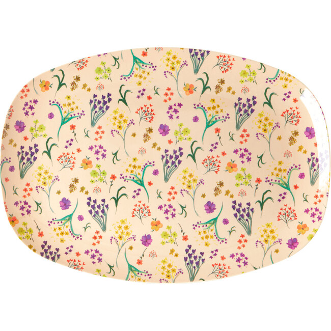 Melamine Rectangular Plate, Wild Flower