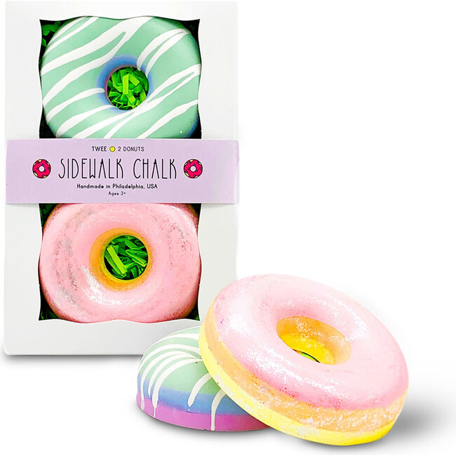 TWEE Rainbow Donuts Handmade  Chalk, Set of 2