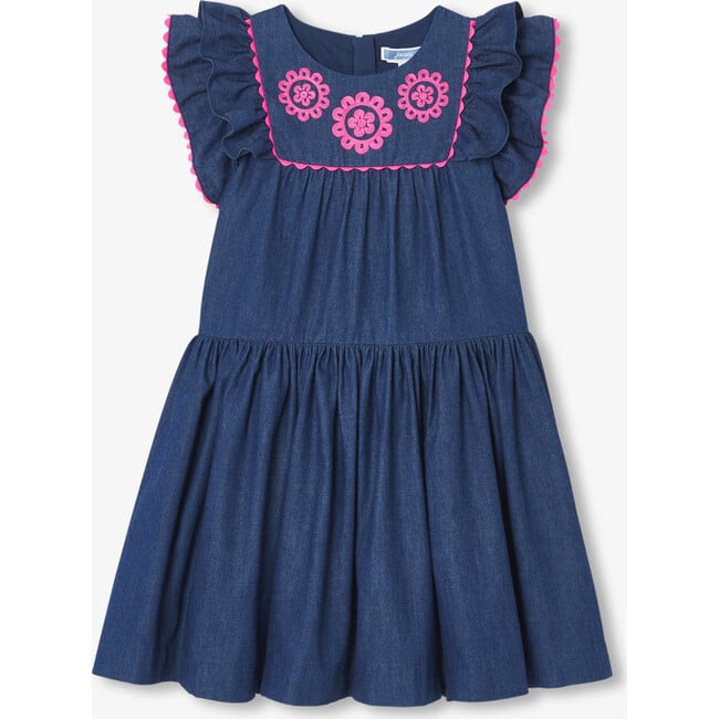 Girl Lightweight Denim Dress Denim Blue