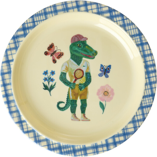 Melamine Kids Lunch Plate with Nathalie Lété Print - Blue