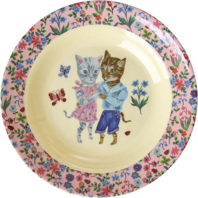 Melamine Kids Bowl with Nathalie Lété Print - Pink - 8.4 oz
